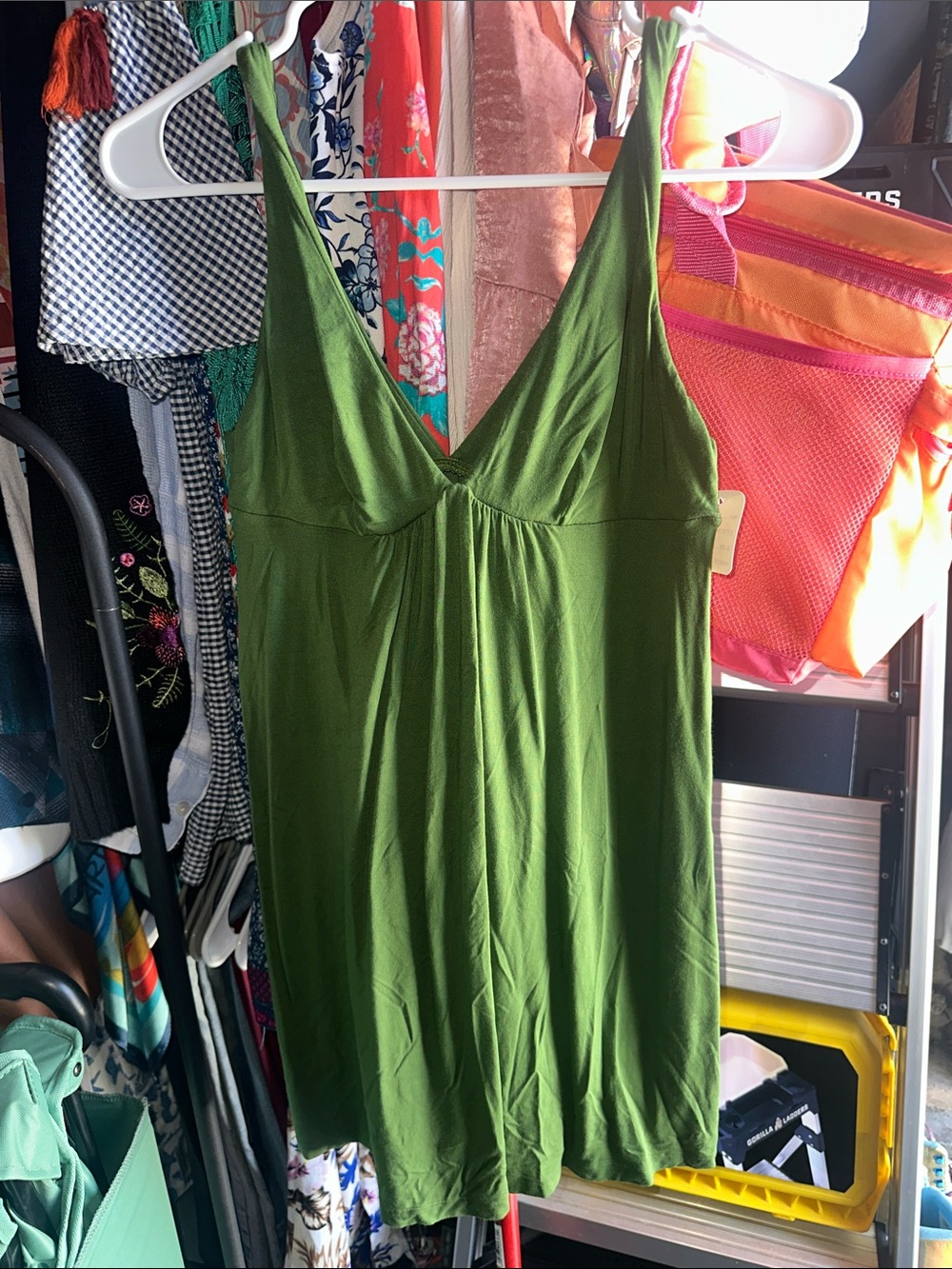 Cosabella Olive Green Mini Slip Dress